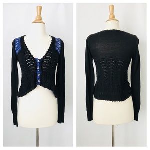 Free People•Peplum Cardigan Crochet